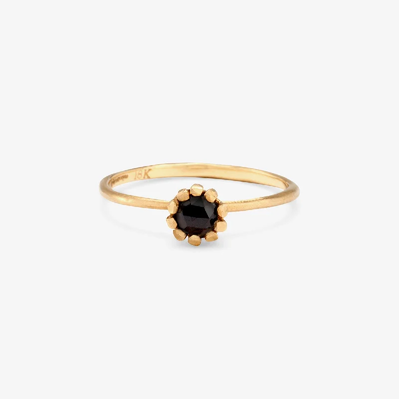 Shop Dazzling Jewelry With Special Promotional Discounts R2606BK | Black Diamond Flower Ring