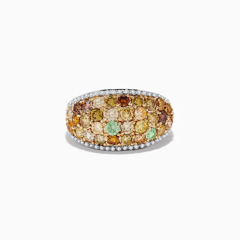 Discounted Luxury Jewelry – Shine Without The Splurge 14K Two-Tone Gold Multi Color Diamond Ring Discounted Luxury Jewelry – Shine Without The Splurge 14K Two-Tone Gold Multi Color Diamond Ring