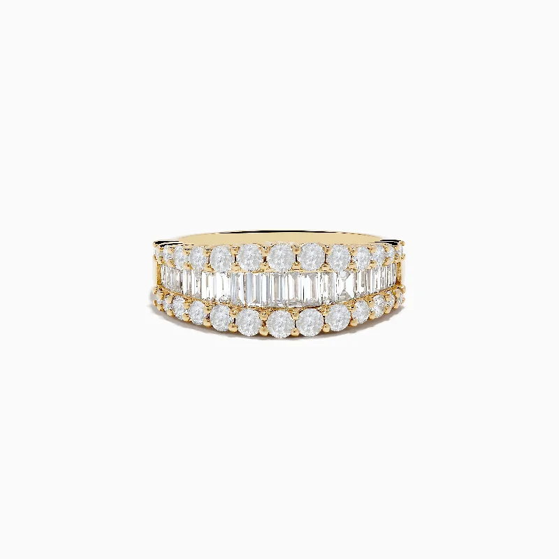Holiday Jewelry Sale – Perfect Gifts At The Best Prices D'oro 14K Yellow Gold Diamond Band Ring 1.55 TCW