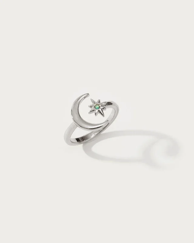 Personalized Jewelry Sale – Unique Pieces At Great Prices Star & Moon Ring in Silver