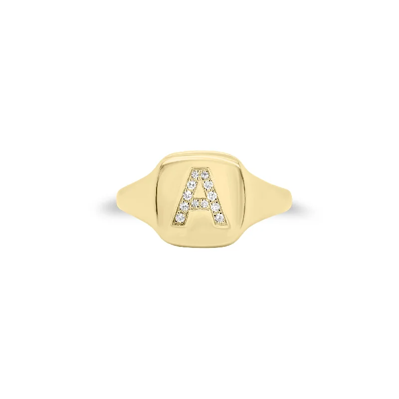Your Dream Jewelry At Dream Prices – Shop Now Diamond Initial Signet Ring