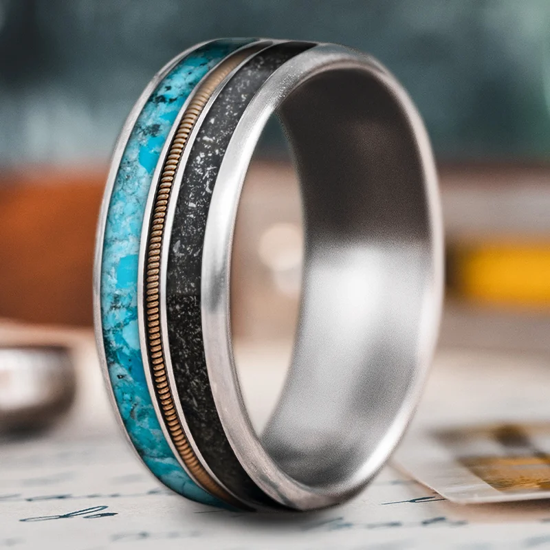 Shine Without Limits – Jewelry Sale Happening Now Custom Design - 3-Inlay Metal Center Ring YTWQ4OU4ZPpBdKFMiudeTbn6