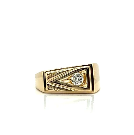 Modern Statement Jewelry For Bold Styling Estate Mens Wedding Ring in 14K Yellow Gold (0.31ctw)