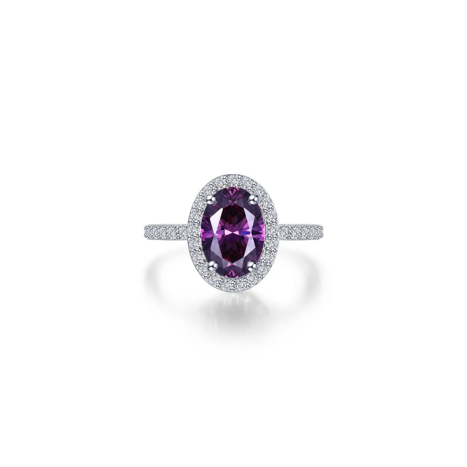 Luxury Jewelry Clearance – Shop Premium Styles Now Lafonn Simulated Diamond & Amethyst Oval Halo Ring R0546AMP06
