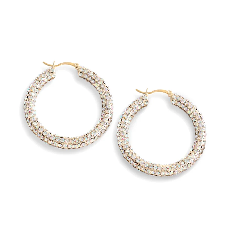 Final Call For Exquisite Jewelry At Reduced Rates Gold Plated Designer Stone Casual Hoop Earring For Women