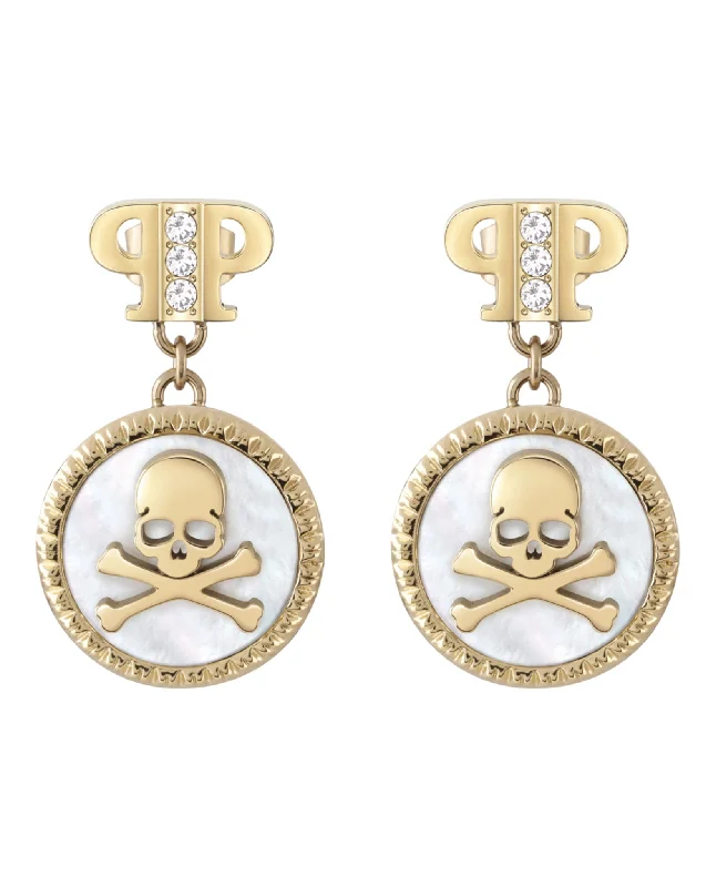 Luxury Jewelry Clearance – Shop Premium Styles Now Plein Mini Logo Crystal Dangle Earrings