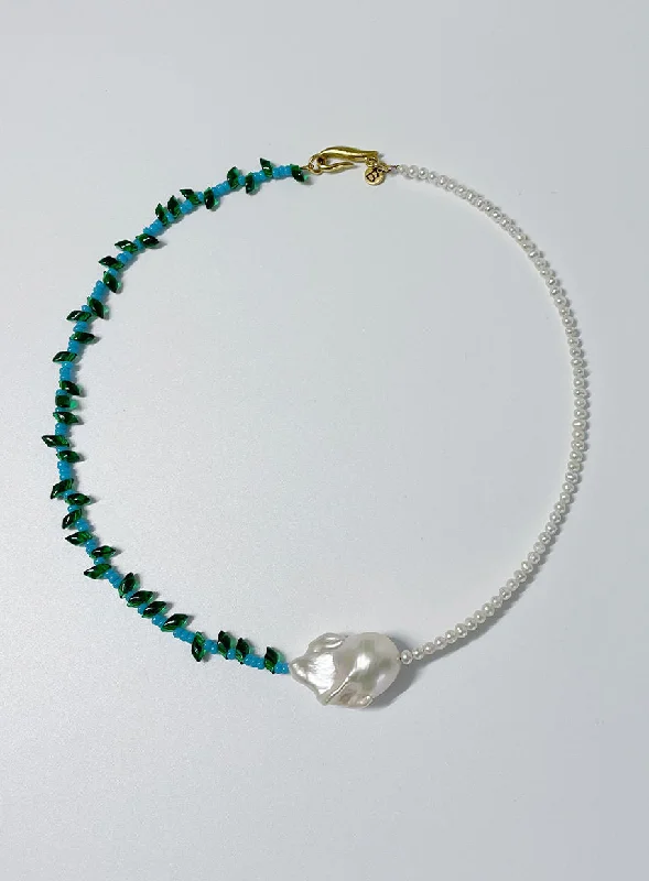 Limited-Stock Jewelry Sale – Once It's Gone, It's Gone Mixed Baroque Pearl Ocean Gold Plated Necklace w. Pearls Limited-Stock Jewelry Sale – Once It's Gone, It's Gone Mixed Baroque Pearl Ocean Gold Plated Necklace w. Pearls