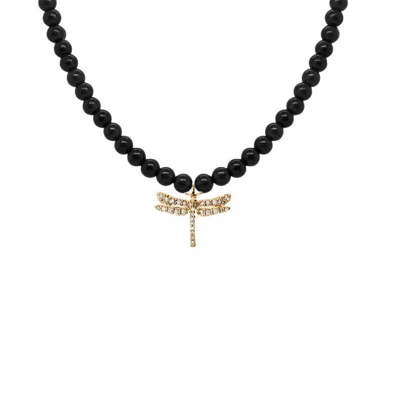 Seasonal Jewelry Deals – Elevate Your Style Black Dragonfly 18K Gold Plated Necklace w. Onyx & Diamond Seasonal Jewelry Deals – Elevate Your Style Black Dragonfly 18K Gold Plated Necklace w. Onyx & Diamond