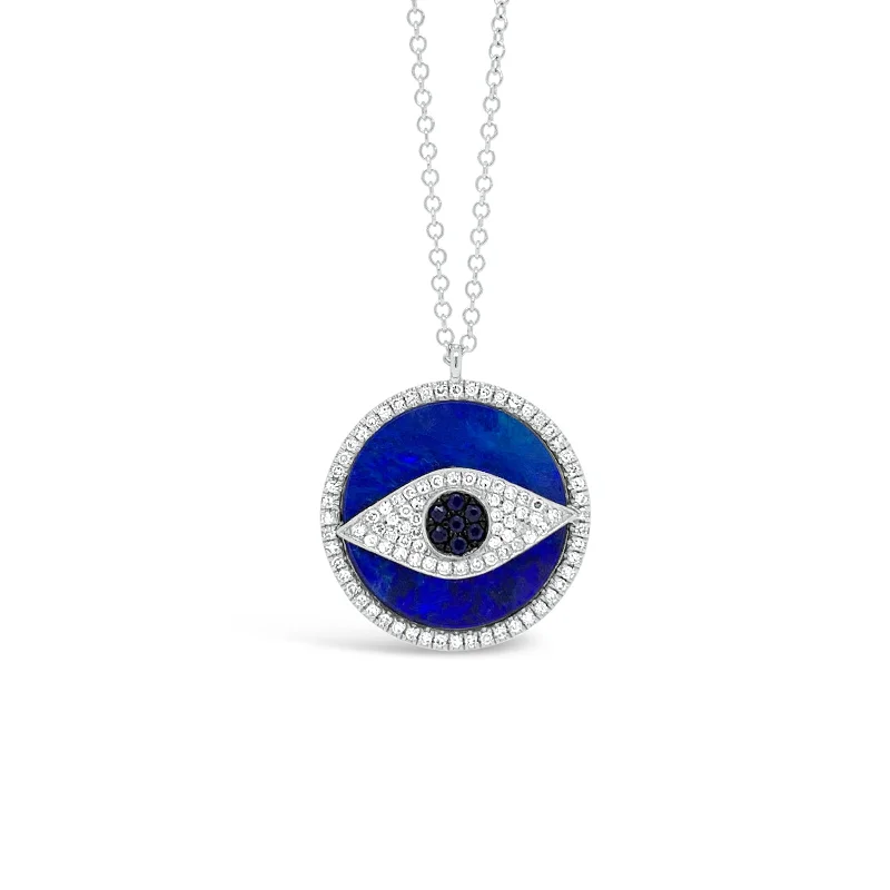 Limited-Time Jewelry Sale – Elegant Styles At Less Opal & Diamond Evil Eye Pendant Necklace
