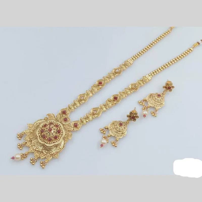 Fashion-Forward Jewelry At Incredible Prices Rani Sati Jewels Gold Plated Pota Stone And Pearl Long Necklace Set Fashion-Forward Jewelry At Incredible Prices Rani Sati Jewels Gold Plated Pota Stone And Pearl Long Necklace Set