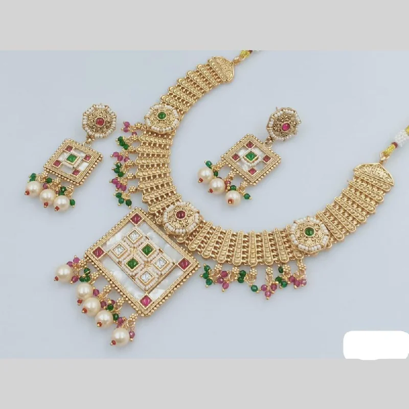 Handcrafted Jewelry Sale – Unique Designs At Low Prices Rani Sati Jewels Gold Plated Pota Stone And Pearl Necklace Set Handcrafted Jewelry Sale – Unique Designs At Low Prices Rani Sati Jewels Gold Plated Pota Stone And Pearl Necklace Set