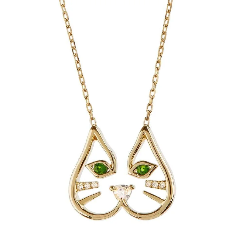 Fashion-Forward Jewelry At Incredible Prices ANIMAUX Felix 18K Gold Necklace w. Diamond & Topaz Fashion-Forward Jewelry At Incredible Prices ANIMAUX Felix 18K Gold Necklace w. Diamond & Topaz