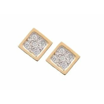 Personalized Jewelry Sale – Meaningful Gifts At Great Prices Squares with Gold Ridge and Pave Diamond Center Earrings Personalized Jewelry Sale – Meaningful Gifts At Great Prices Squares with Gold Ridge and Pave Diamond Center Earrings