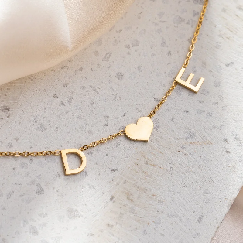 Shop Dazzling Jewelry At The Best Prices Tiny Heart Initial Necklace