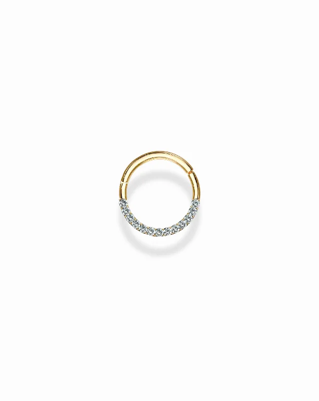 Exclusive Jewelry Markdowns – Limited-Time Offer 14k Pave Hoop - Front Facing