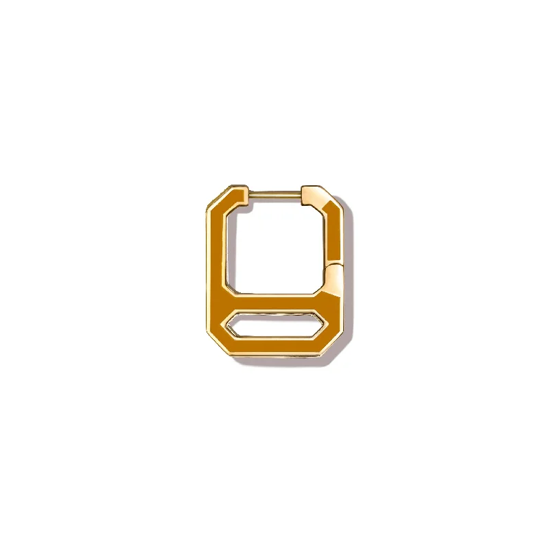 Bold And Beautiful Jewelry Now At Irresistible Prices DNA Saffron Enamel Single Earring  in Yellow Gold