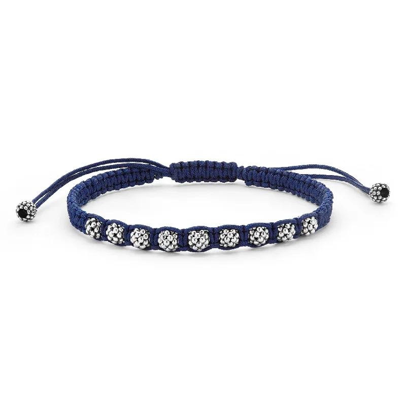 Classic And Modern Jewelry Styles On Sale Anthem Navy Blue Macrame Bracelet