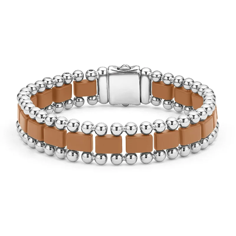 Jewelry Sale Alert – Shop Timeless Elegance Today Anthem Matte Tan Ceramic Link Bracelet