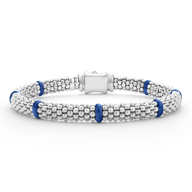 Huge Markdowns On Premium Jewelry Styles Blue Caviar Ceramic Station Caviar Bracelet | 6mm