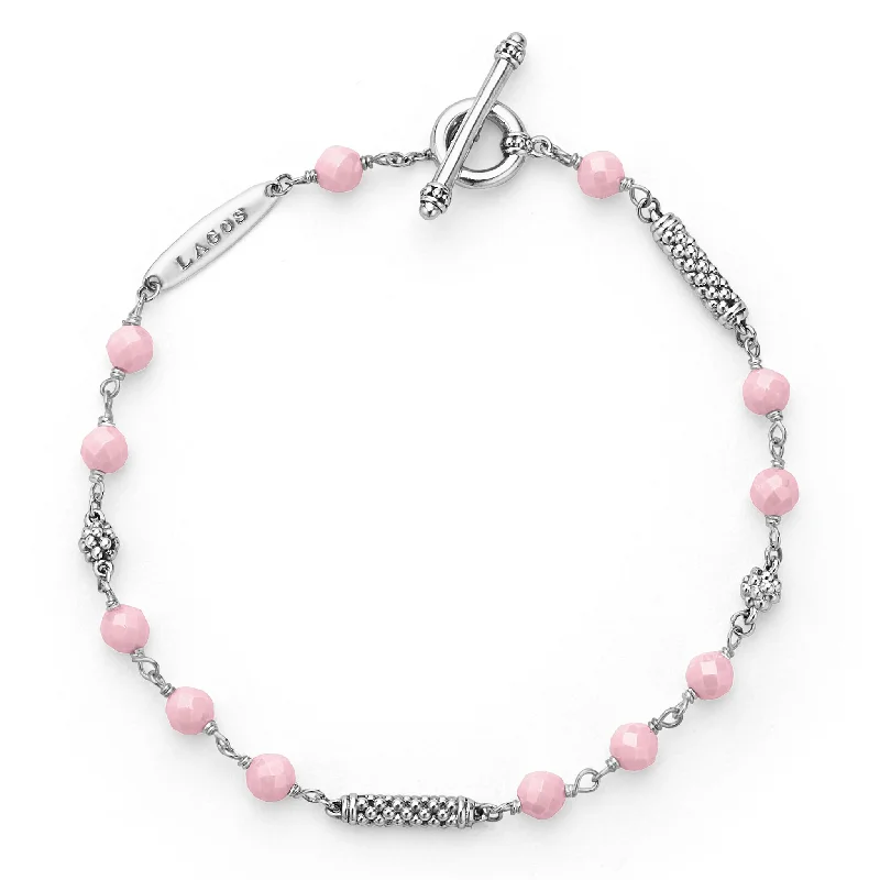 Sparkle On A Budget – Fine Jewelry For Less Caviar Icon Pink Ceramic Beaded Bracelet