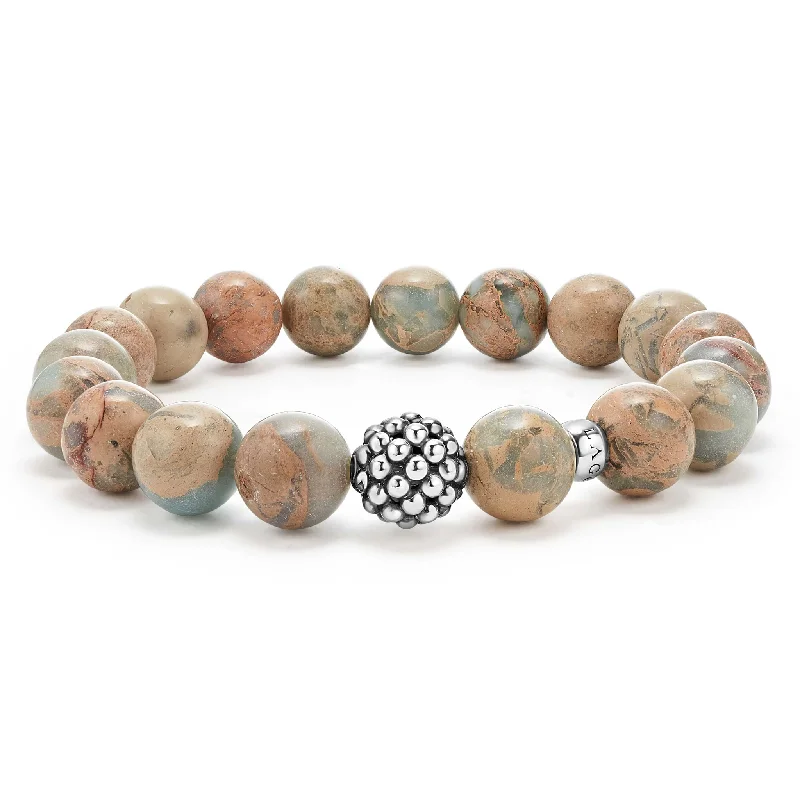 Exclusive Jewelry Markdowns – Limited-Time Offer Maya Aqua Tera Jasper Silver Station Bead Bracelet Exclusive Jewelry Markdowns – Limited-Time Offer Maya Aqua Tera Jasper Silver Station Bead Bracelet