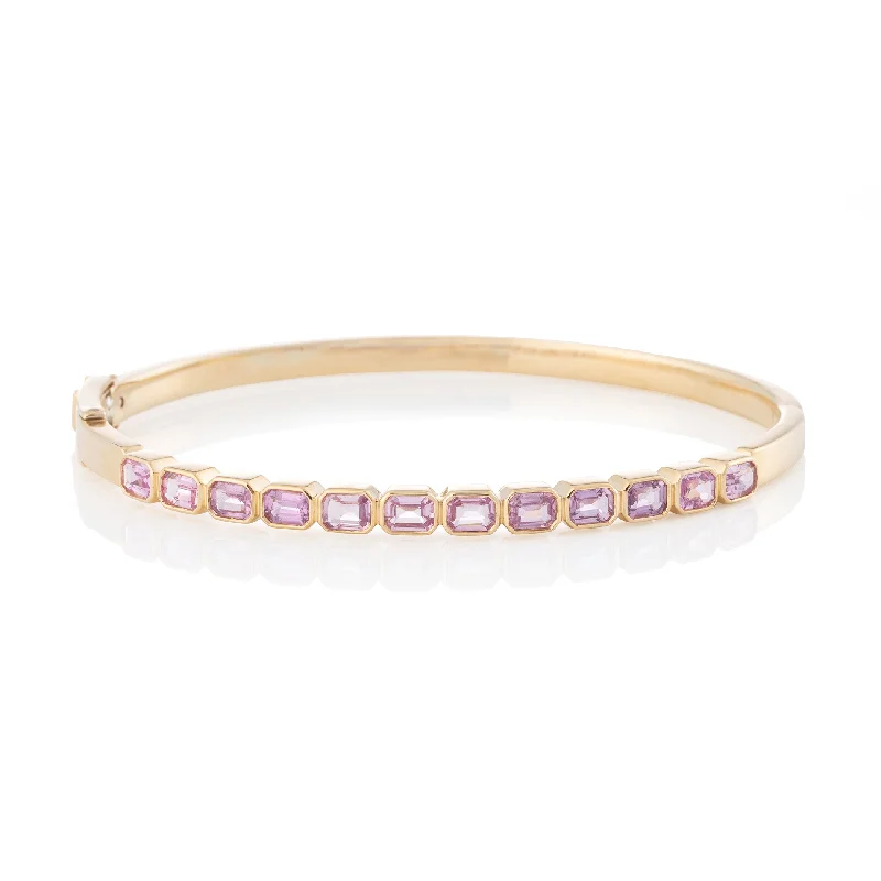 Shop Fine Jewelry With Amazing Deals Noémie East West Asscher Cut Sapphire Bangle