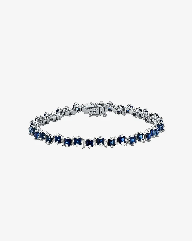 Shop Fine Jewelry With Exclusive Savings Princess Staggered Dark Blue Sapphire Tennis Bracelet Shop Fine Jewelry With Exclusive Savings Princess Staggered Dark Blue Sapphire Tennis Bracelet