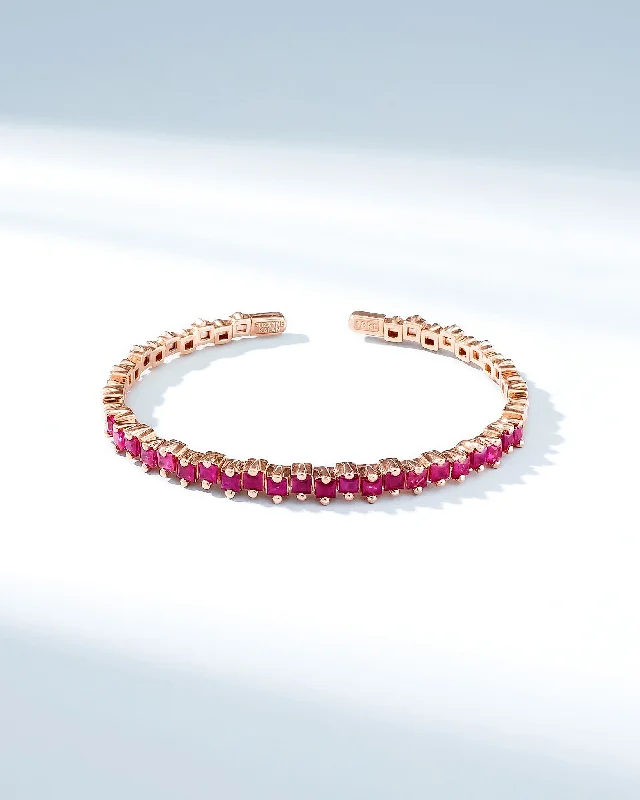 Huge Markdowns On Premium Jewelry Styles Princess Staggered Ruby Bangle