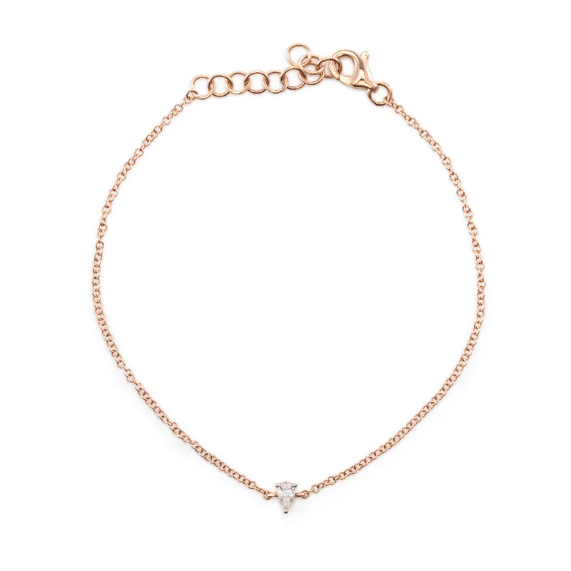 Shop Fine Jewelry With Amazing Deals Prong Set Pear Shaped Diamond Chain Bracelet
