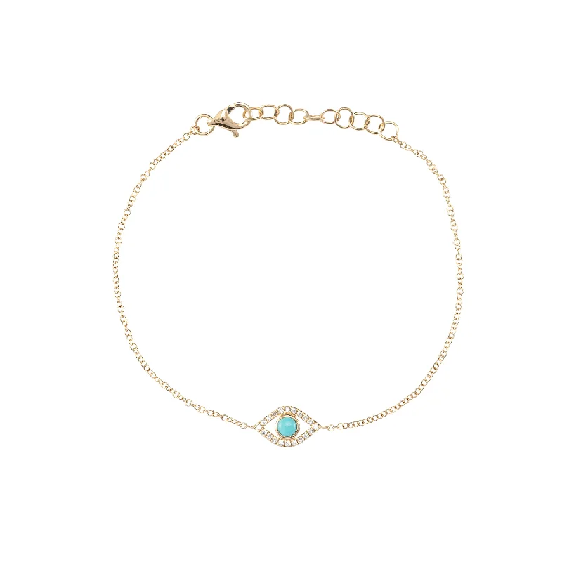 Unmissable Jewelry Clearance – Final Reductions Turquoise Evil Eye Chain Bracelet