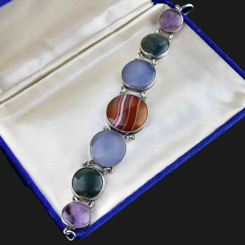 Exclusive Jewelry Sale Event – Shop Now Vintage Scottish Banded Agate Amethyst Chalcedony Bracelet Exclusive Jewelry Sale Event – Shop Now Vintage Scottish Banded Agate Amethyst Chalcedony Bracelet