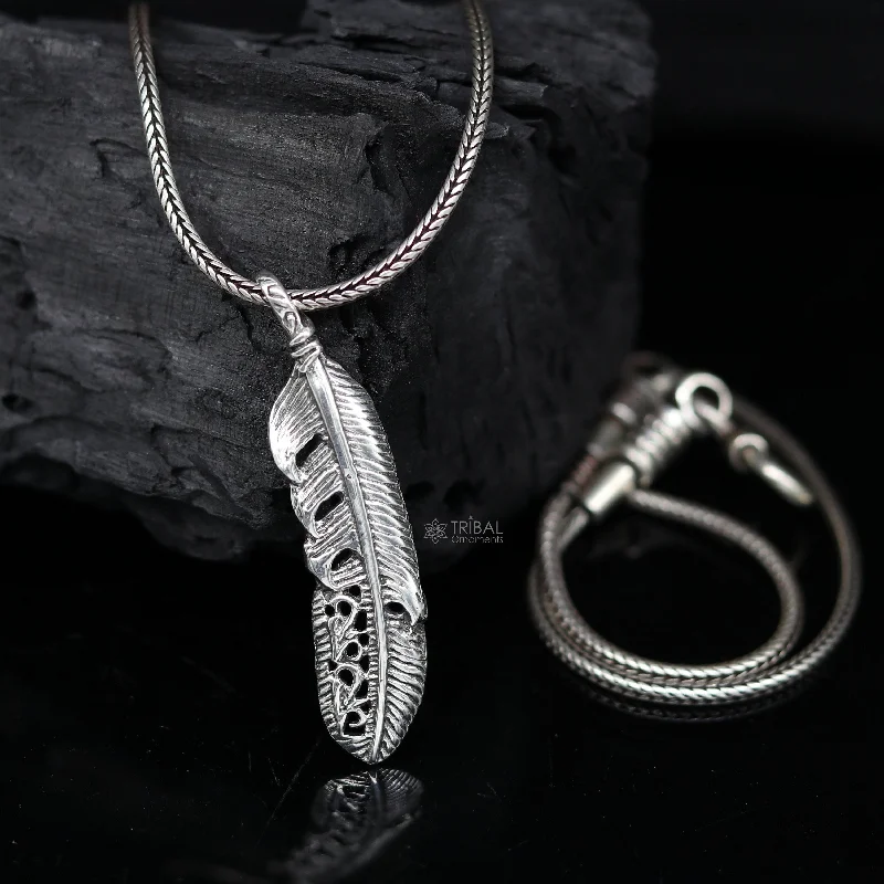 Make Every Moment Shine – Jewelry Discounts Available 925 sterling silver unique bird wing pendant/ bird feather pendant, silver wing necklace, animal jewelry nsp645