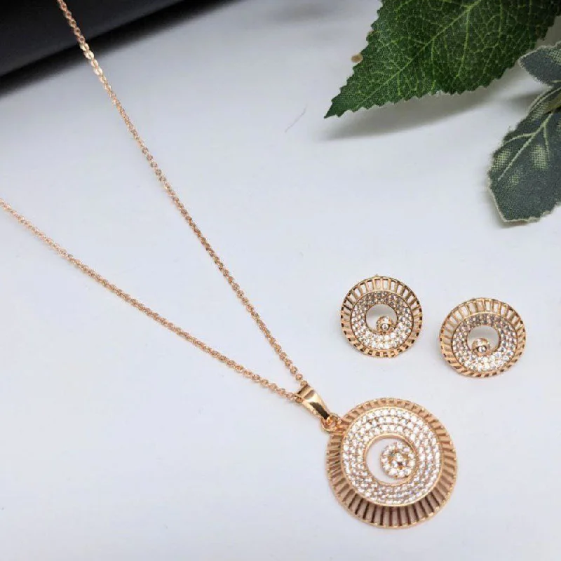 Exclusive Jewelry Discounts – Shop Now For Savings Aamrapali Rose Gold Plated AD Pendant Set Exclusive Jewelry Discounts – Shop Now For Savings Aamrapali Rose Gold Plated AD Pendant Set
