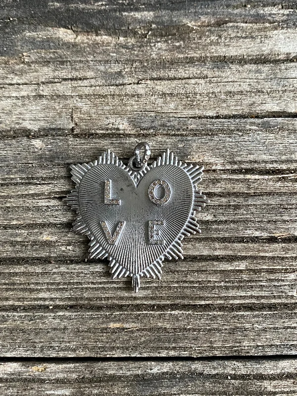 Luxury Jewelry Sale – Sparkle For Less Art Deco Sterling Silver and Pave Diamond Love Heart Pendant Luxury Jewelry Sale – Sparkle For Less Art Deco Sterling Silver and Pave Diamond Love Heart Pendant