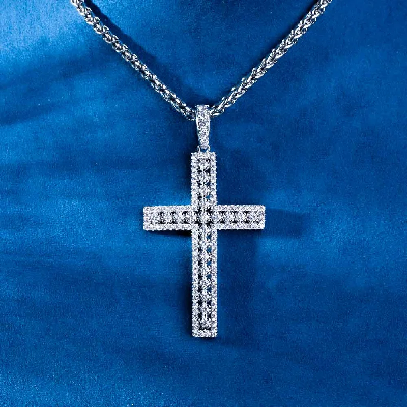Shop Signature Jewelry Styles At Exclusive Prices Moissanite Cluster Cross Pendant 14K Gold Shop Signature Jewelry Styles At Exclusive Prices Moissanite Cluster Cross Pendant 14K Gold