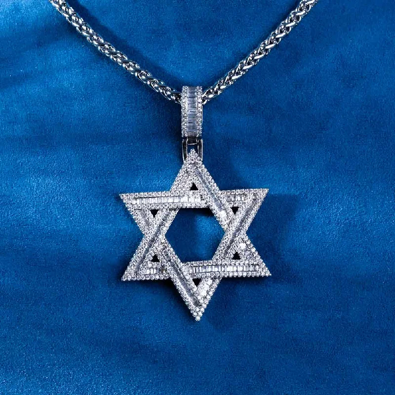 Unmissable Jewelry Clearance – Final Reductions Moissanite Star of David Pendant 14K Gold