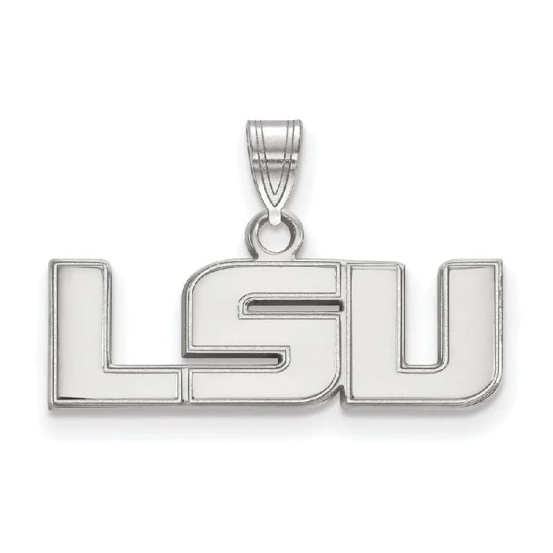 Exclusive Jewelry Markdowns – Limited-Time Offer 10k White Gold Louisiana State Small 'LSU' Pendant Exclusive Jewelry Markdowns – Limited-Time Offer 10k White Gold Louisiana State Small 'LSU' Pendant