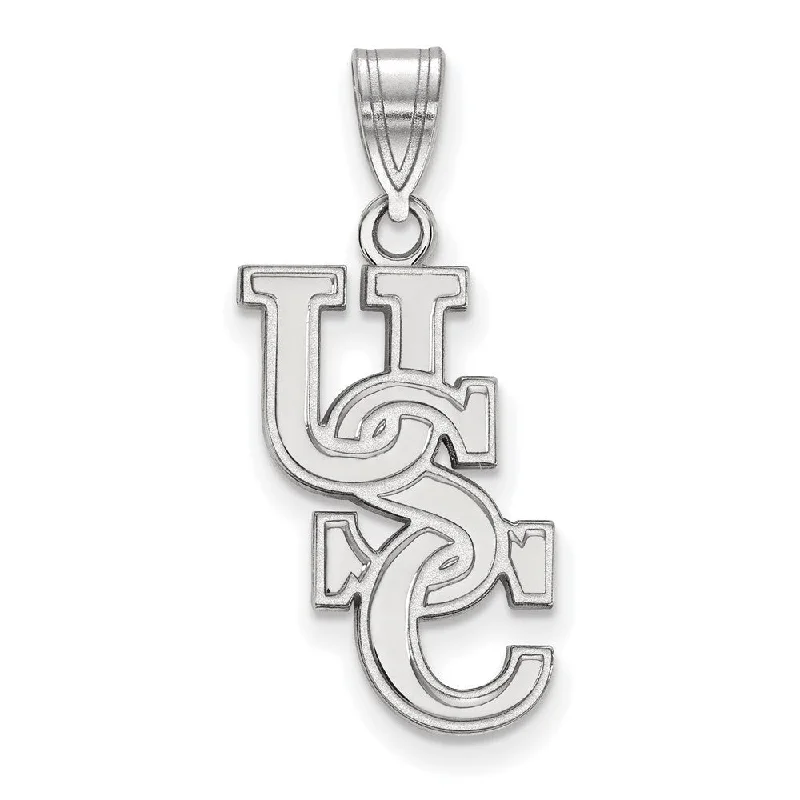 Buy More, Save More On Stunning Jewelry Pieces 10k White Gold South Carolina Large 'USC' Pendant