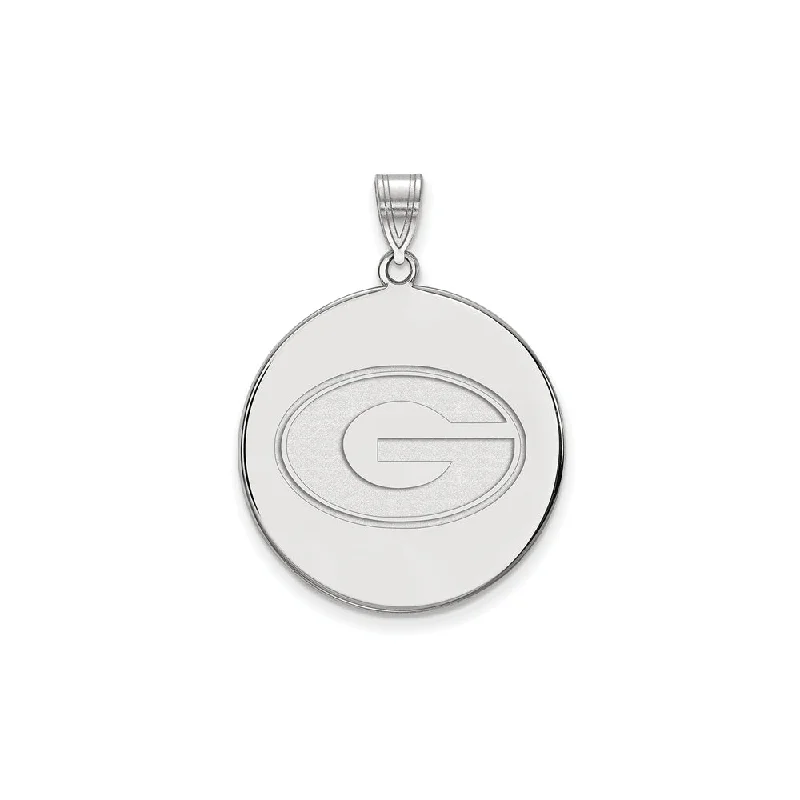 Don't Miss Our Biggest Jewelry Sale Of The Season 10k White Gold U. of Georgia XL Disc 'G' Pendant