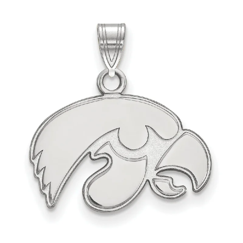 Timeless Elegance At Unbelievable Discounts 10k White Gold U. of Iowa Small Mascot Pendant