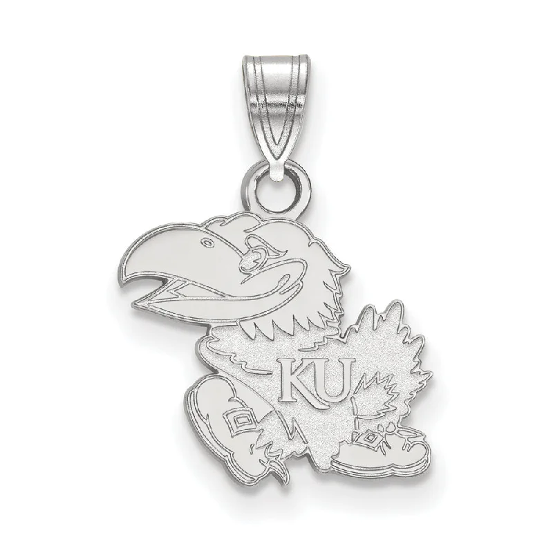 Your Dream Jewelry At Dream Prices 10k White Gold U. of Kansas Small Mascot Pendant