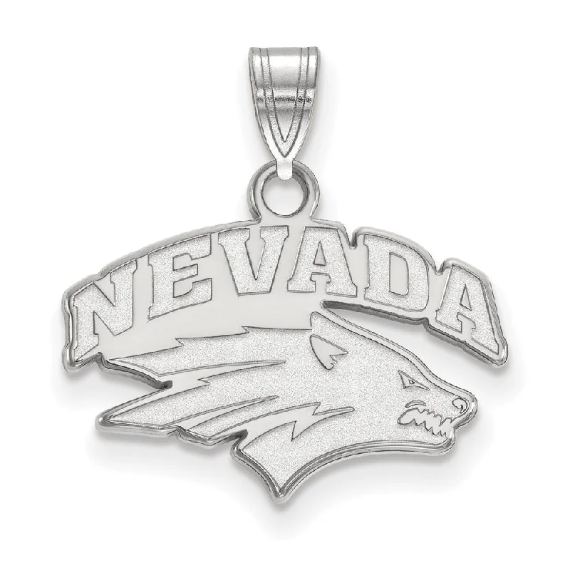 Shop Dazzling Jewelry At The Best Prices 10k White Gold U. of Nevada Small Logo Pendant