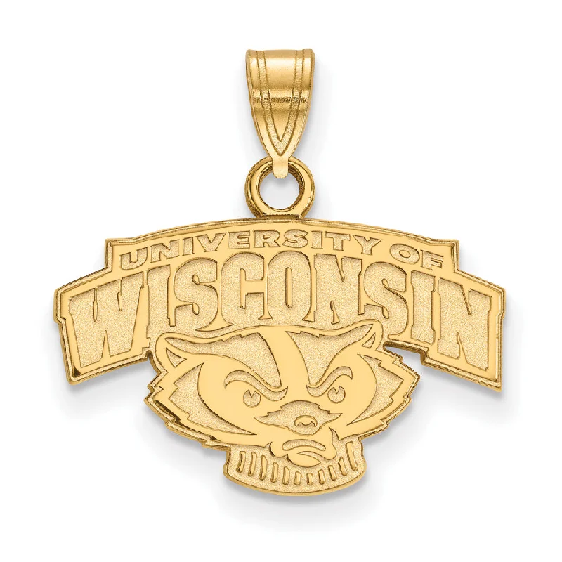 Elegant Jewelry, Affordable Luxury – Shop Now 10k Yellow Gold U. of Wisconsin Small Mascot Logo Pendant