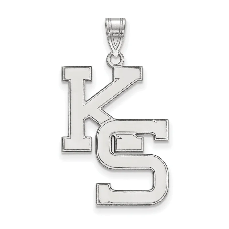Seasonal Jewelry Sale – Upgrade Your Style Today 14k White Gold Kansas State XL Pendant