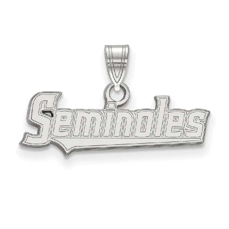 Timeless Elegance At Unbelievable Discounts Sterling Silver Florida State Small 'Seminoles' Pendant