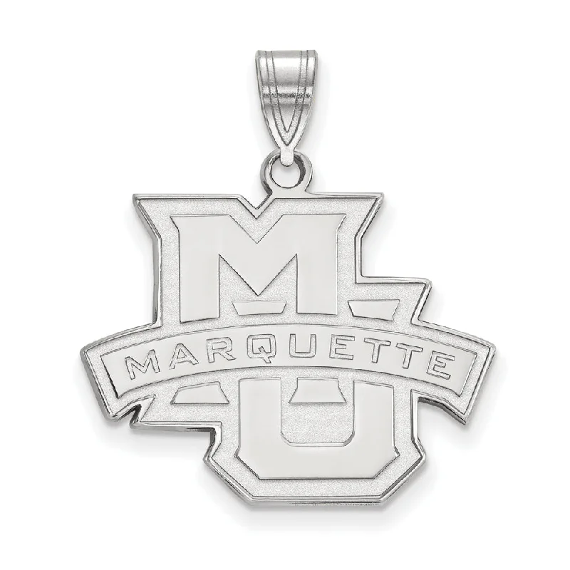 Exclusive Online Jewelry Sale – Don't Wait Sterling Silver Marquette U Large Logo Pendant