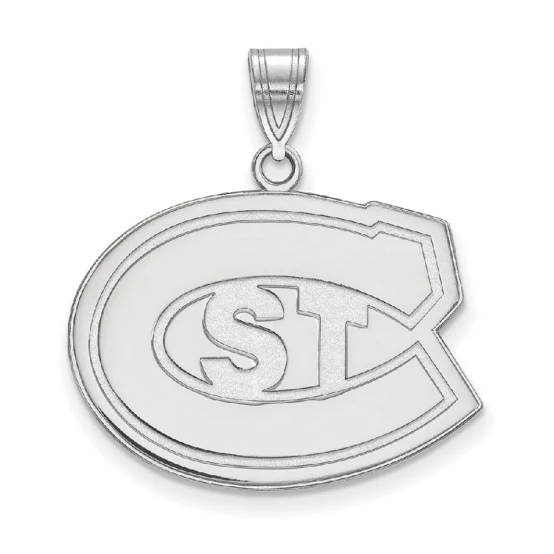 Shop Fine Jewelry With Amazing Deals Sterling Silver St. Cloud State Large 'STC' Pendant
