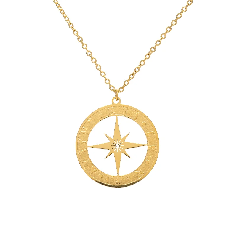 Fashion-Forward Geometric Jewelry For Contemporary Style Hira Cave Compass Pendant (غار حراء) Fashion-Forward Geometric Jewelry For Contemporary Style Hira Cave Compass Pendant (غار حراء)