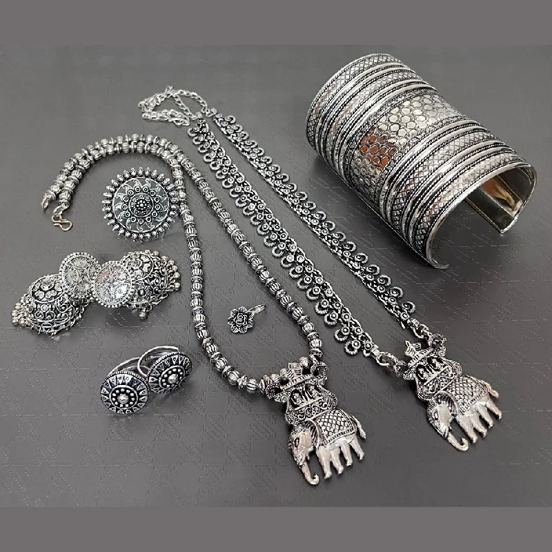 Jewelry Sale Alert – Shop Timeless Elegance Today Akruti Collection Oxidised Plated Combo Set Jewelry Sale Alert – Shop Timeless Elegance Today Akruti Collection Oxidised Plated Combo Set