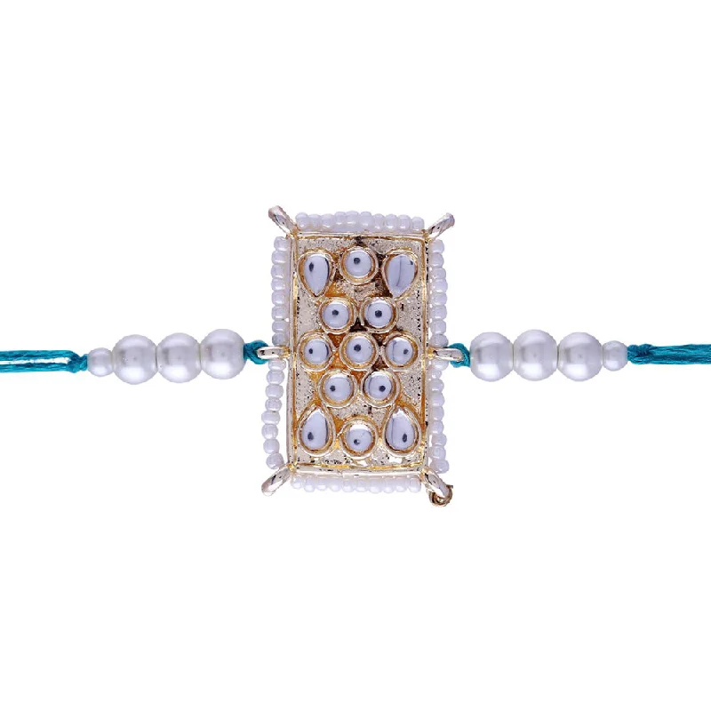 Don't Miss Our Biggest Jewelry Sale Of The Season Etnico Ethnic Designer Pearl Beads Studded Rakhi Bracelet with Roli Chawal for Brother/Men (R082W) Don't Miss Our Biggest Jewelry Sale Of The Season Etnico Ethnic Designer Pearl Beads Studded Rakhi Bracelet with Roli Chawal for Brother/Men (R082W)
